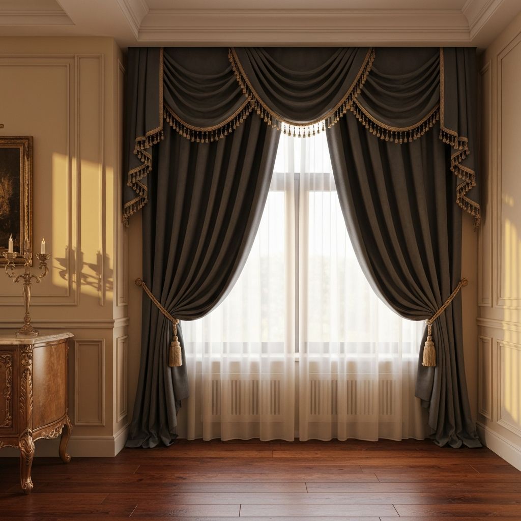 Luksusowe wnętrze z ekskluzywnymi tkaninami dekoracyjnymi Plaid Avenue